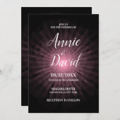 独自のポリゴン日が差すこと結婚の 招待状 (正面/裏面)