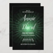 独自のポリゴン日が差すこと結婚の 招待状 (正面/裏面)