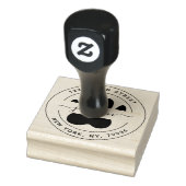 独自のポーラウンドモダン差出人住所の作成 ラバースタンプ (スタンプ)