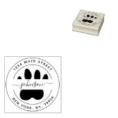 独自のポーラウンドモダン差出人住所の作成 ラバースタンプ (押印)