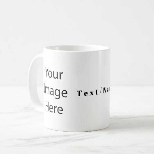 独自のマグのクラシック作成 コーヒーマグカップ (正面左)