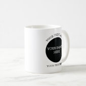 独自のマグカップを作成 – 2ラウンドイメージと文字 コーヒーマグカップ (正面右)