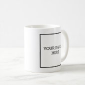 独自のマグカップを作成 – 2正方形のイメージ – 文字なし コーヒーマグカップ (正面右)