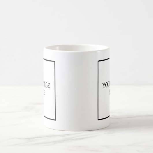 独自のマグカップを作成 – 2正方形のイメージ – 文字なし コーヒーマグカップ (中央)