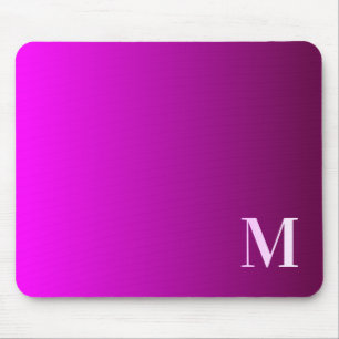 独自のマゼンタのモノグラムを作成グラデーションする マウスパッド