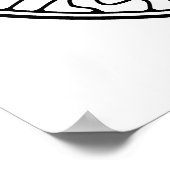 独自のマッシュルームのマンダラカラーリングポスターを着色 ポスター (角)