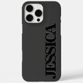 独自のマットブラック名モノグラムを作成 Case-Mate iPhoneケース (裏面)