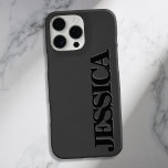 独自のマットブラック名モノグラムを作成 iPhone 16 PRO MAXケース<br><div class="desc">マットブラックパーソナライズされたカラーのミニマカスタムリストタイポグラフィで独自のiPhoneケースを作モダン成する</div>