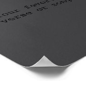 独自のマットブラック引用文の作成 ポスター (角)