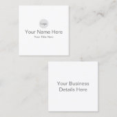 独自のマット2.5インチx 2.5インチを作成する スクエア名刺 (正面/裏面)