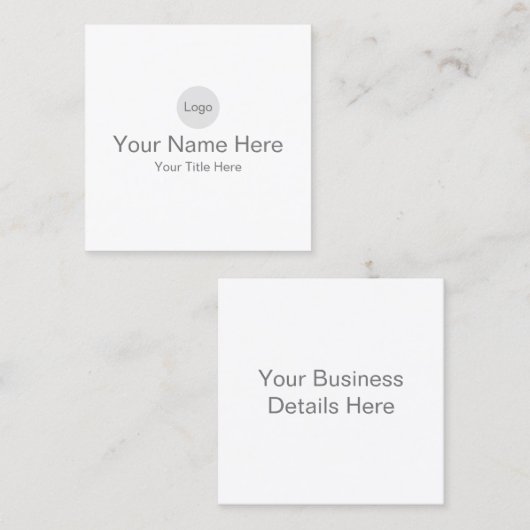独自のマット2.5インチx 2.5インチを作成する スクエア名刺 (正面/裏面)