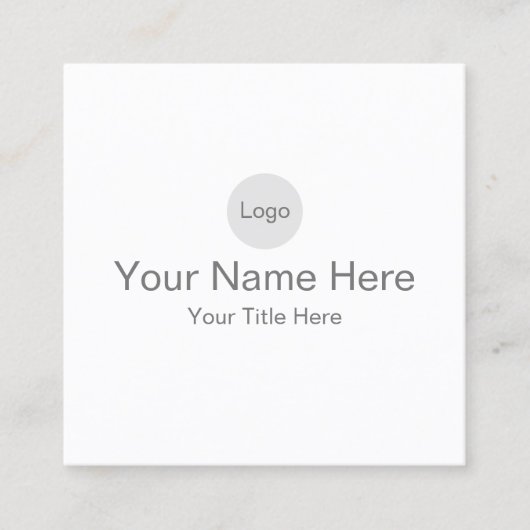 独自のマット2.5インチx 2.5インチを作成する スクエア名刺 (正面)