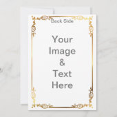 独自のマット5x7前面/背面誕生日 招待状 (裏面)