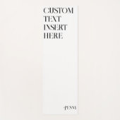 独自のミニマリストを作成するカスタム引用文白 ヨガマット (正面)