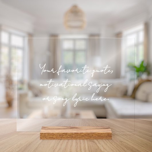 独自のミニマリストスクリプトの作成カスタム引用文 アクリルサイン