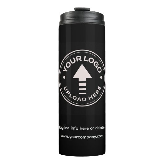 独自のミニマルなブラックビジネスロゴの作成 タンブラー (正面)