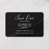 独自のミニマルなライトリボンブラックを作成 名刺 (裏面)