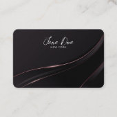 独自のミニマルなライトリボンブラックを作成 名刺 (正面)