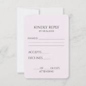 独自のミニマルカスタムリストの作成 出欠カード (正面)