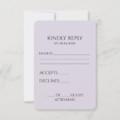 独自のミニマルカスタムリストの作成 出欠カード (正面)