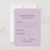 独自のミニマルカスタムリストの作成 出欠カード (正面)