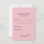 独自のミニマルカスタムリストの作成 出欠カード (正面)