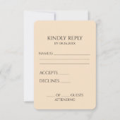 独自のミニマルカスタムリストの作成 出欠カード (正面)