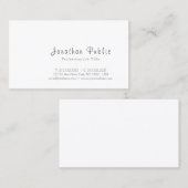 独自のミニマルシンプルリストエレガントの作成モダン 名刺 (正面/裏面)