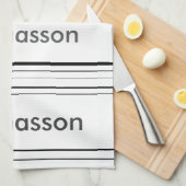 独自のミニマルパーソナライズされた主義モノグラムの作成 キッチンタオル (四つ折り)