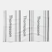 独自のミニマルパーソナライズされた主義モノグラムの作成 キッチンタオル (横)