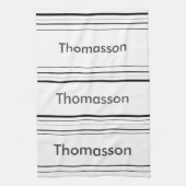 独自のミニマルパーソナライズされた主義モノグラムの作成 キッチンタオル (縦)