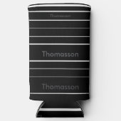 独自のミニマルパーソナライズされた主義モノグラムの作成 スリム缶クーラー (正面)