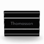 独自のミニマルパーソナライズされた主義モノグラムの作成 フォトブロック (正面)