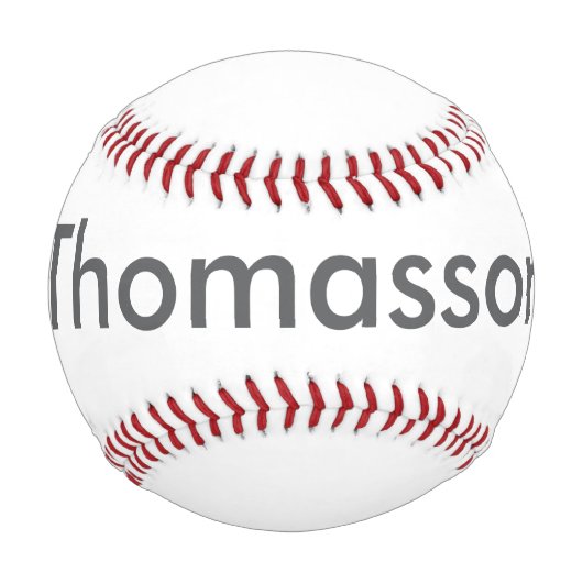 独自のミニマルパーソナライズされた主義モノグラムの作成 野球ボール (正面)