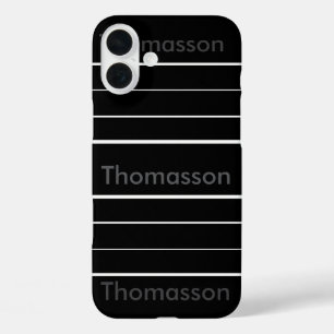 独自のミニマルパーソナライズされた主義モノグラムの作成 iPhone 16 PLUSケース