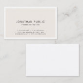 独自のミニマルモダンスエレガントデザイン 名刺 (正面/裏面)