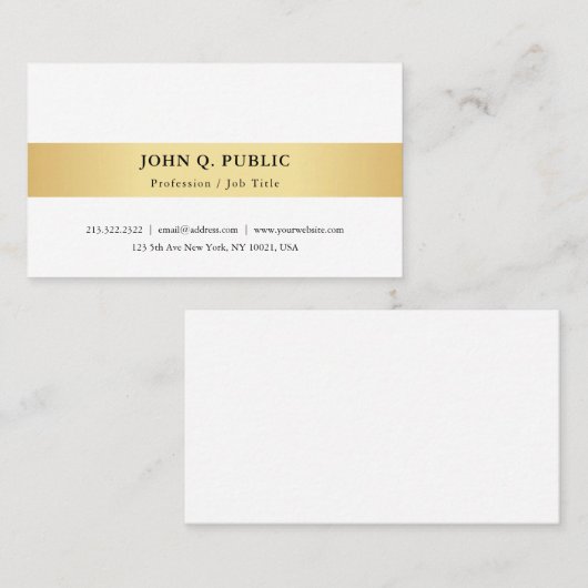 独自のミニマルモダンリストエレガントシンプル作成 名刺 (正面/裏面)