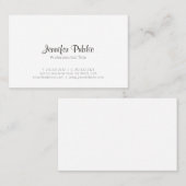 独自のミニマルモダンリストエレガントプレーンの作成 名刺 (正面/裏面)