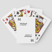 独自のミニマルモダンリストシンプルカスタム トランプ (裏面)