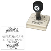 独自のミニマル差出人住所のモダン作成 ラバースタンプ (押印)