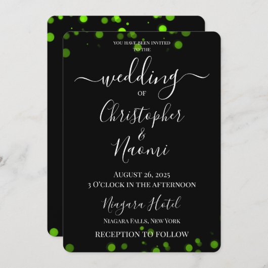 独自のミニマル《写真》ぼけ味エッジの結婚作成 招待状 (正面/裏面)