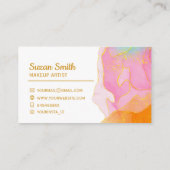 独自のメイクアップカスタムアーティストを作成する 名刺 (裏面)