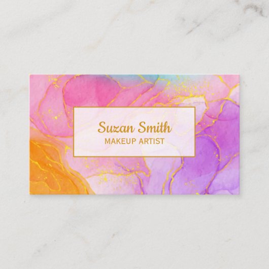 独自のメイクアップカスタムアーティストを作成する 名刺 (正面)