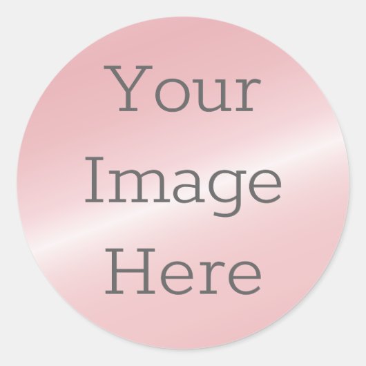 独自のメタリックな埃っぽいバラピンクフォイルをフェイク作成 ラウンドシール (正面)