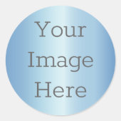 独自のメタリックアイス凍っていブルーフォイルをフェイク作成 ラウンドシール (正面)