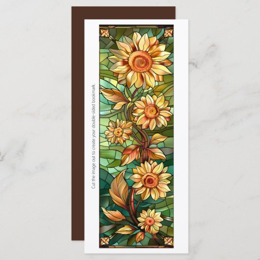 独自のメタリックサンフラワーブックマークを作成 (正面/裏面)
