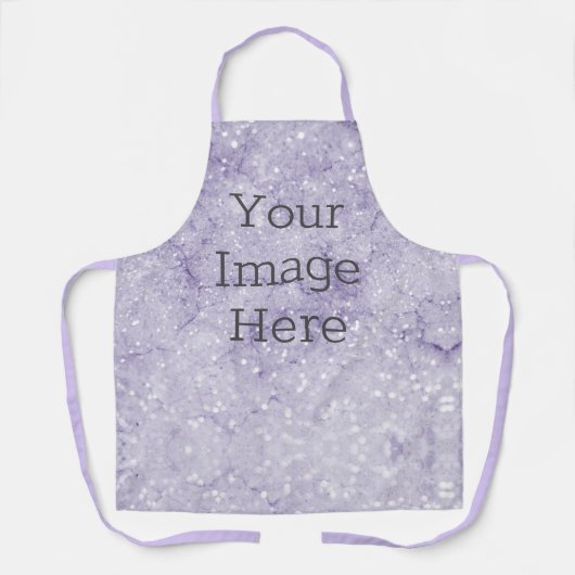 独自のメタリックパープルグリッター大理石を作成 エプロン (正面)