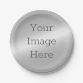 独自のメタリックプラチナ銀箔を作成フェイクする ペーパープレート (正面)