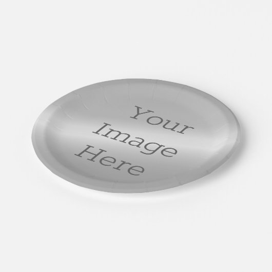 独自のメタリックプラチナ銀箔を作成フェイクする ペーパープレート (アングル)