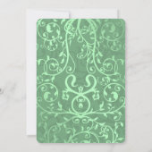 独自のメタリック華美パターンを作成 招待状 (裏面)